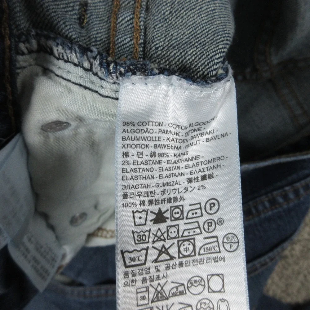 Levis Jeans Mens 36x36 Blue 569 Loose Straight Faded Whisker Baggy Denim Pants